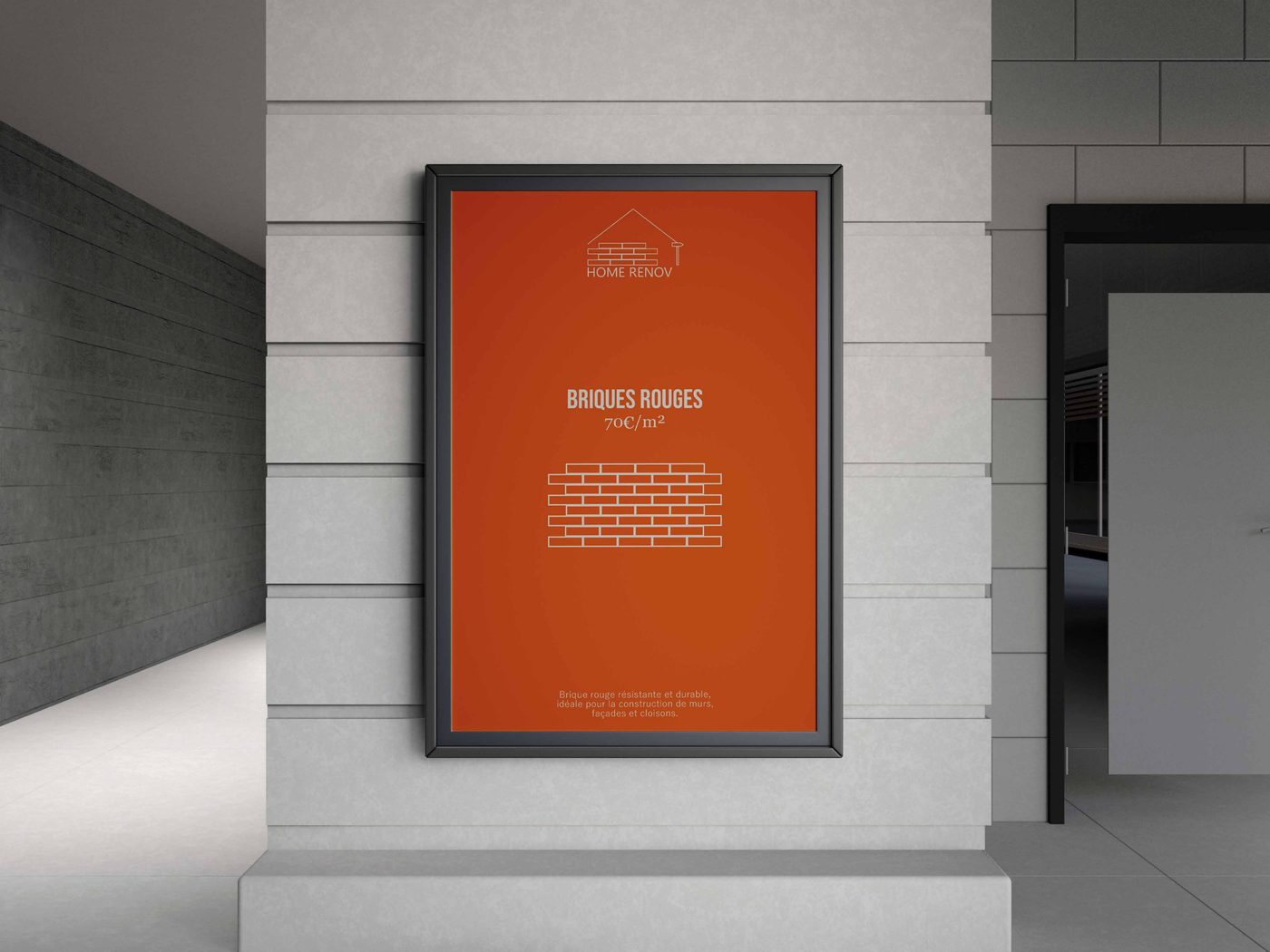 Affiche Home Renov Briques rouges